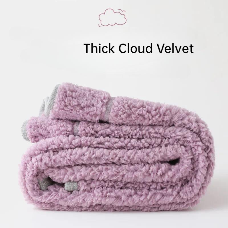 Women Winter Padded Lamb Wool Leggings Cloud Velvet Thickened High Waist Thin Warm Embroidered Cotton Pants