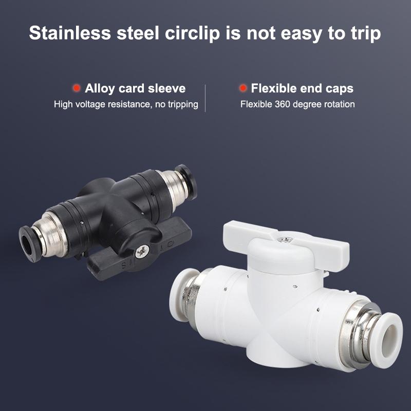 BUC Series Pneumatic Manual Valve Leak Proof Sealing Quick Connect Fitting for Industrial Air Line Plumbing System