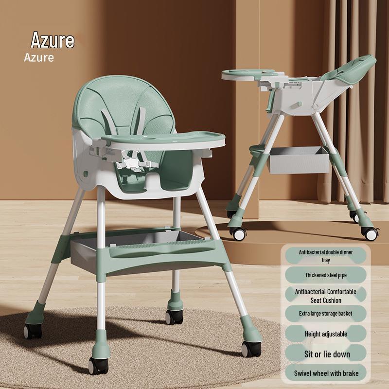 Складной многофункциональный детский обеденный стул: Портативное сиденье для сидения и лежания