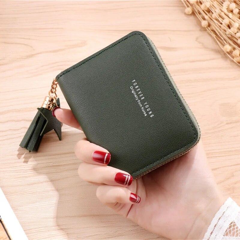 New Tassel Zipper Wallet Ladies Short Korean Version of the Multifunctional Cute Style Female Coin Purse