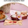 Wooden Rabbit Serving Tray Animal Charcuterie Platters Novelty Appetizer Platter for Cheese Fruit Heart-shaped Food Platter for Parties