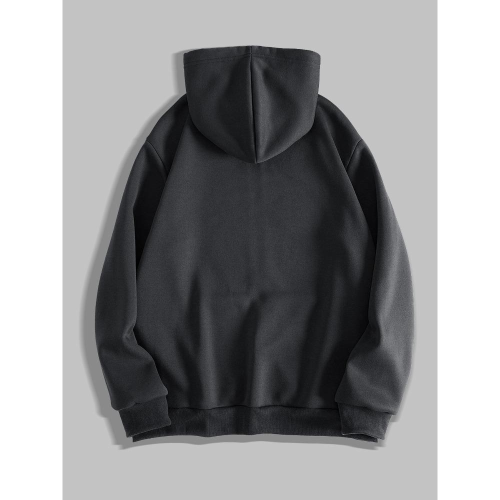 Y2K Gothic Dark Comic Style Printed Zipper Hoodie, a Fashionable Street Trend Zipper Hoodie Suitable for Casual Occasions