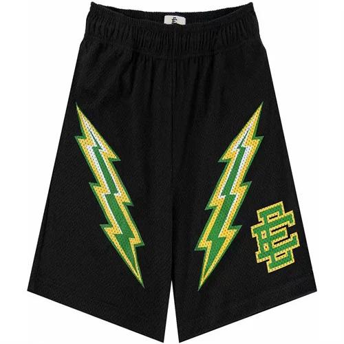 Shorts décontractés Ee pour hommes, Pantalons de sport Fitness style américain longueur trois quarts, Maille respirante coupe ample, Au-dessus du genou, Style couple