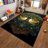 Mystical Tree of Life Pattern Carpet with Golden Sunrise Design Suitable for Use As an Anti-slip for Living Room Bedroom Sofas