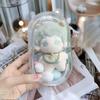 Transparent PVC Stroller Bag for 15cm-16cm Cotton Dolls, Cute Plush Figures, Outdoor Storage.