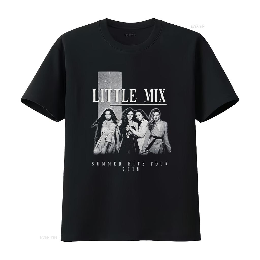 T-shirt Little Mix Taglia Piccola Unisex Cotone Nero Tour Concerto Musica Pop 2018 Top Vintage Per Uso Quotidiano Alla Moda