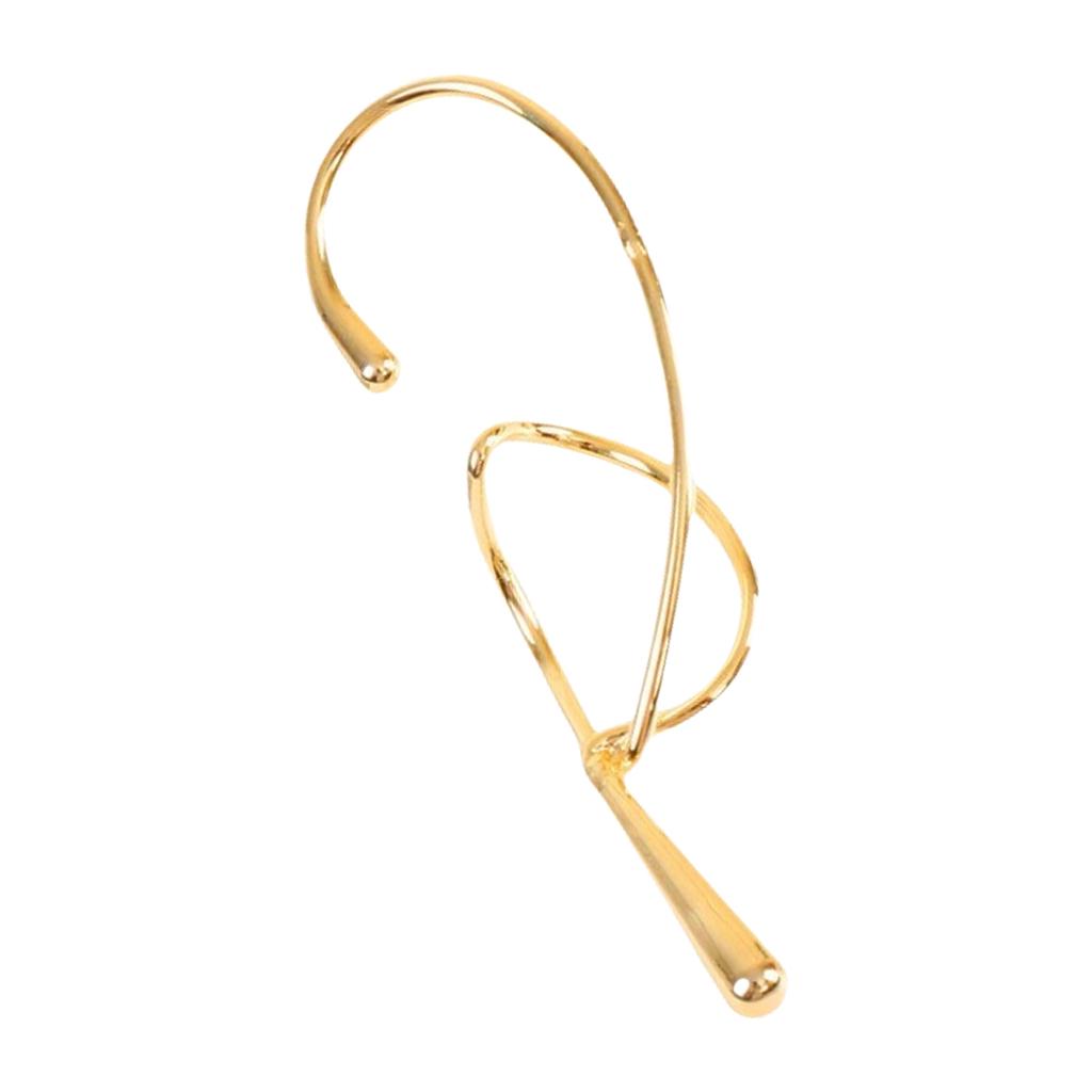 1Pc Fashion Geometric Ear Cuff for Women Exaggerated Metal Twist Line Without Piercing Jewelry Gifts Casual Wear