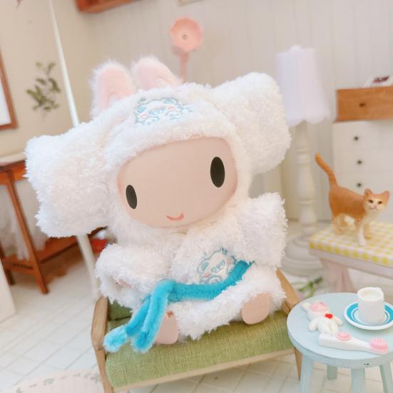 Doll Clothes Set for La Bubu(NO Doll) Head Cover Bathrobe Straps Stylish Outfit for 17cm Doll Reusable Doll Bathrobe Suit Gift for Doll Lovers