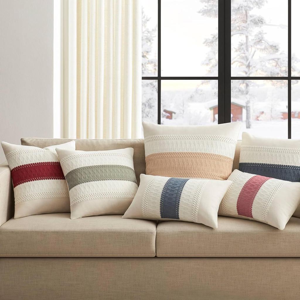 Böhmischer Kissenbezug aus Baumwolle und Leinen für Sofa, Büro, dekorative Überwurfkissenhülle, Lendenkissen, stilvolles, bequemes, einzigartiges Design