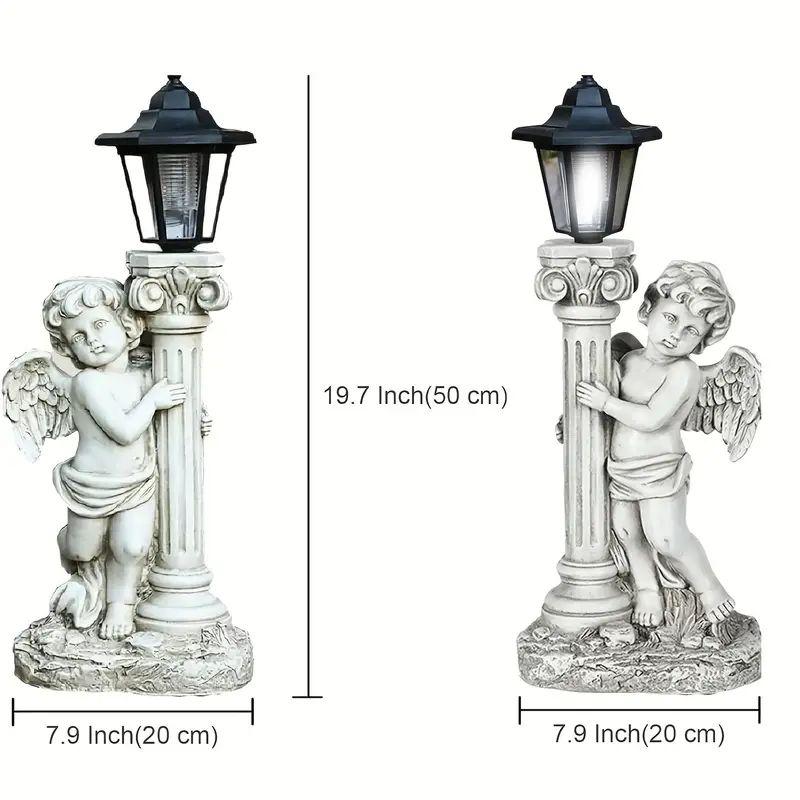 1pc 19.29 inch solar (right, left) angel sculpture, outdoor solar path light for garden, courtyard, villa, terrace