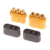 1 Pair Amass Mr60 Plug 3.5Mm 3 Core Connector T Plug Interface Connector Sheathed With Protector Cover For Rc Model