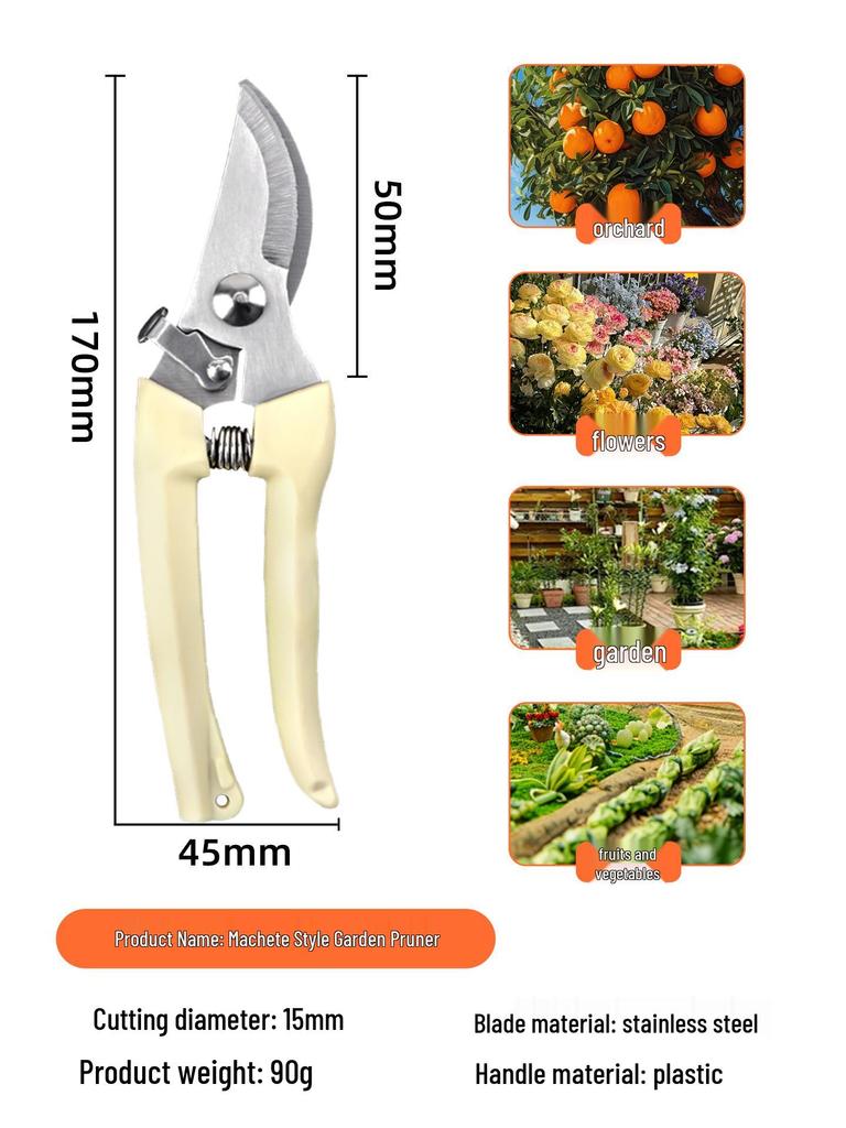 Pruning Shears: Multi-Use Garden, Grape, & Floral Scissors for Fruit Trees & Landscaping