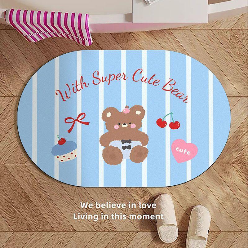 

Овальный мягкий коврик для пола в ванную комнату из диатомовой грязи, нескользящий, впитывающий, быстросохнущий, коврик для ног, коврик для ног в ванную комнату, туалетную дверь 30 * 50 cm