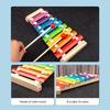 Lustige Kinder Montessori Holzspielzeug Macaron Blöcke Lernspielzeug Baby Musikrasseln Grafische bunte Holzblöcke Lernspielzeug