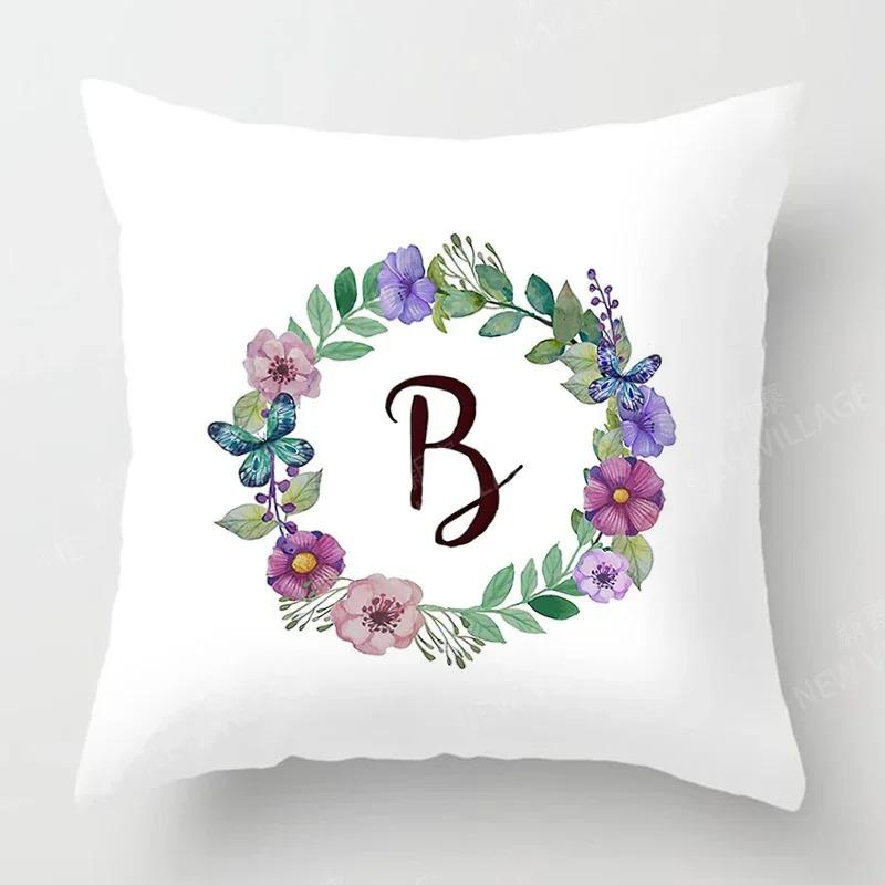 Home Decor Letter Pattern Pillowcase Bedroom Living Room Sofa Cushion Cover
