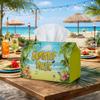 1pc Summer Music Beach Palm Tissue Holder - Vibrant Tropical Celebration Napkin Storage Container, Ideal for Rolls/Facial Tissues/Single Sheets, Versa