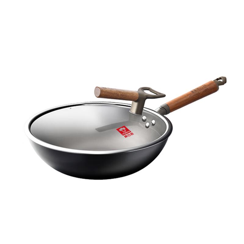 Kangbahu 32cm Second Generation Uncoated Non-Stick Bionic Wrought Iron Wok