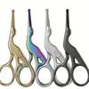 Stainless Steel Hair Scissors - Enhanced Safety Round Tip Stork Scissors for Precise Eyebrow, Nose, Beard & Ear Hair Trimming