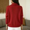 Women's Casual V Neck Button Long Sleeve Knit Pullover Sweater Soft Comfortable Lightweight Top for Everyday Wear