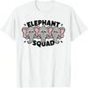 Cartoon Elephant Squad Graphic Tee Comfortable Breathable Short Sleeve TShirt Unisex Casual