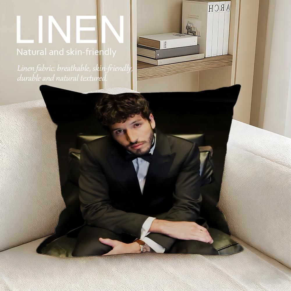 Music Sebastin Yatra Cushion Cover Pillowcase Set Pcs x x Breathable Washable Sofa Cushion Cover