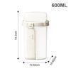 600Ml Salad Oatmeal Cup Breakfast Double Cup Cereal Nut Yogurt Container Set With Dressing Holder Fork Meal Preparation