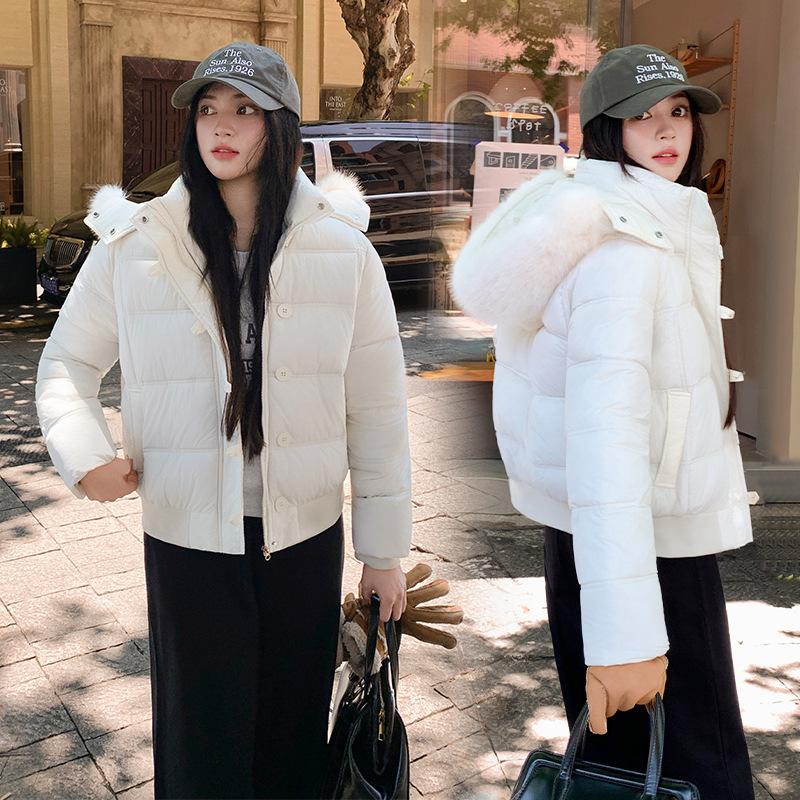 Women's cotton-padded clothes 2025 winter new thickened short Korean version loose warm cotton-padded clothes small splicing cotton-padded jacket