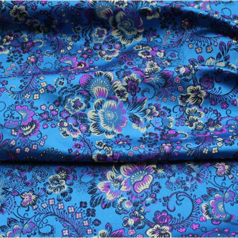 Wide 75cm Chinese Style Jacquard Brocade Spun Fabric Decorative Handcrafted Silk Antique Fabric DIY Cheongsam and Mongolian Robe