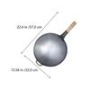 Stainless Steel Thick Iron Wok for Cooking 1Pcs Practical Cooking Pan Grey