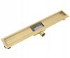 Neox Gold Brushed Longitudinal Floor Shower Drain 50cm