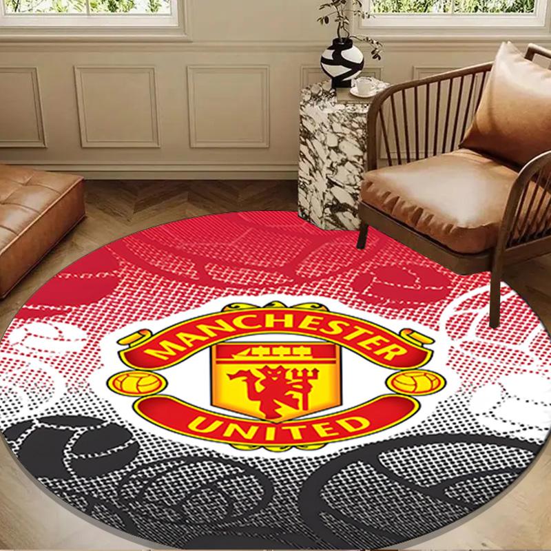 Manchester United Stadium Round mat, Anti-slip Circle Carpet Chair rug For livingroom,Bedroom, doormat home decor Gift Christmas Gifts