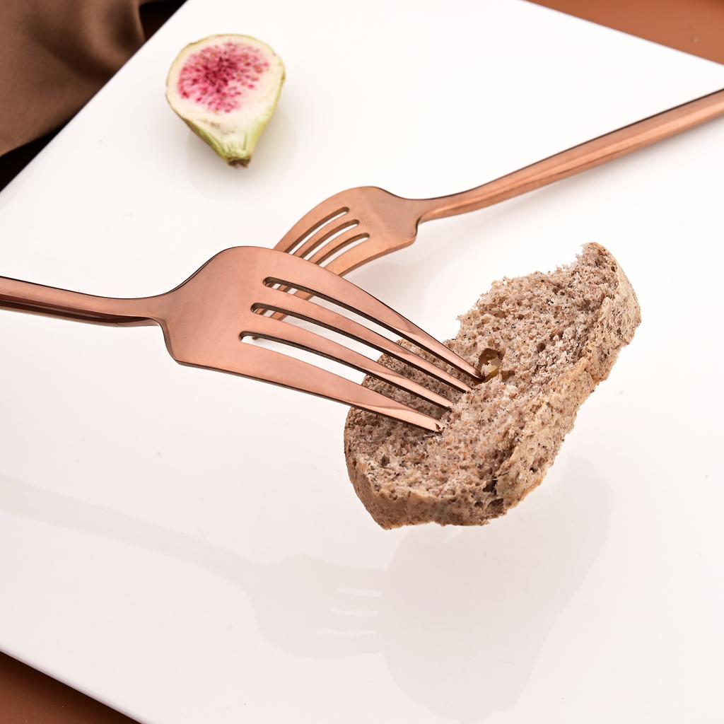 6 piece Mirror Black 18/10 Stainless Steel Gold Dinnerware Set Fork Spoon Knife Cutlery Set Cutlery Complete Tableware Sets Kitchen