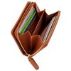 [ANON] Anon Italian Vacchetta Leather L-shaped Zipper Men's Bi-fold Wallet Minerva Box Leather Gentleman's Wallet (Dark Brown) cav624