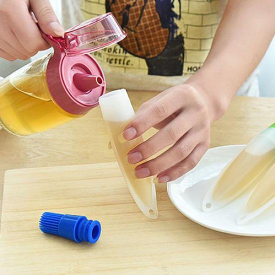 Heat-resistant Silicone Baking Cake Bread Pastry Liquid Oil Pen Tube Brush BBQ Tool