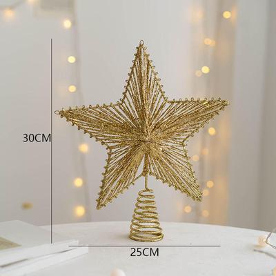 Decoration Festival Winter Farmhouse Xmas Ornament Christmas Tree Top Decor for Wedding Ceremony