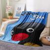 1 Stück PINGU Aufdruck Flanelldecke, Hohe Qualität für alle Jahreszeiten, Heimdekoration, Wärme und Komfort, Perfekt für Weihnachtsgeschenke
