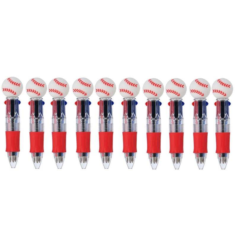 10/20/30Pcs 4-Color Cartoon Sports Ball Design Ballpoint Pen Set Classroom Prize For Students And Office Use