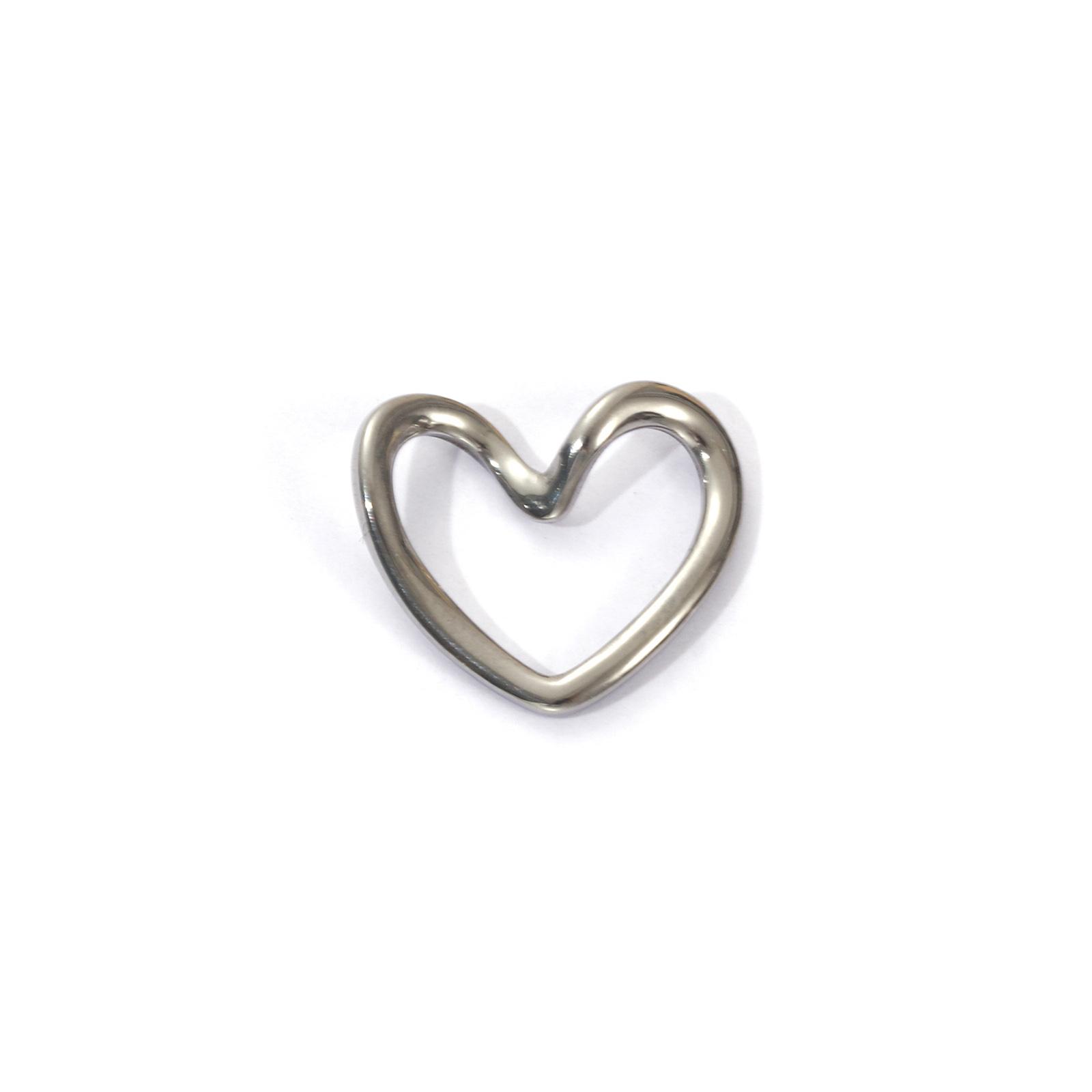 

304 Stainless Steel Valentine s Day Charms Enamel Heart Hollow Pendant For DIY Necklace Jewelry Making 17mm x 15mm, 5 piece