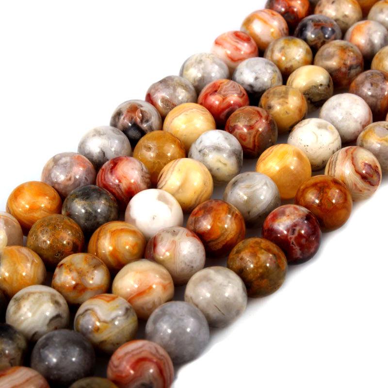 Natural Crazy Agate Round Beads for Handmade DIY Jewelry Accessories