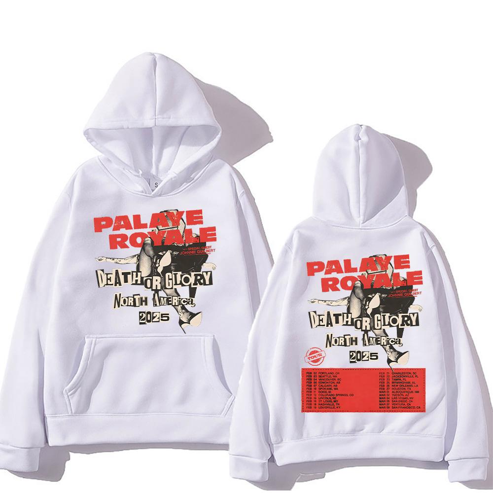 Palaye Royale Death or Glory World Tour Hoodie Vintage Pattern Letter Sweatshirt Klassischer kreativer Pullover Unisex Y2K Streetwear