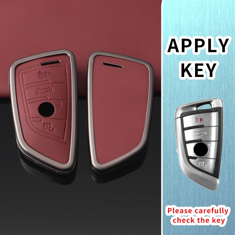 

Interior Mouldings Zinc Alloy Leather Car Key Case Shell Cover For Bmw F20 G20 G30 X1 X3 X4 X5 G05 X6 X7 G11 F15 F16 G01 G02 F48