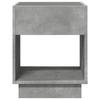 Nightstand with Infinity LED Effect Concrete Grey 40 x 40 x 50 cm