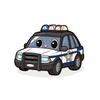 Police Car Poster Police Car Poster, 30X40 Cm, White Wooden Frame, 230 Gsm Matte Paper