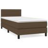 3140092 vidaXL Divan Bed with Mattress Dark Brown 80x200 Cm
