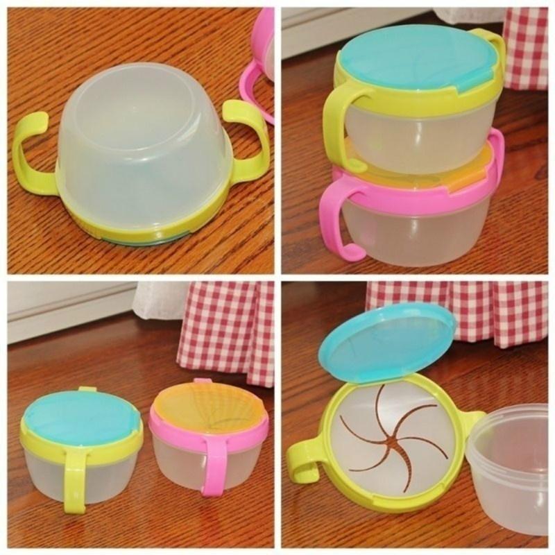 Baby Japan Maternal Anti- Spill Design Double Handle Lovely Kids Snack Cookie Jar Snack Cup
