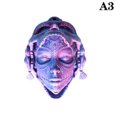 3D Geprint Schedelhoofd Mechanisch Masker Model Standbeeld, Wandmontage Gotische Schedel Masker Decoratie, Prank Model, Stressverlichting Speelgoed