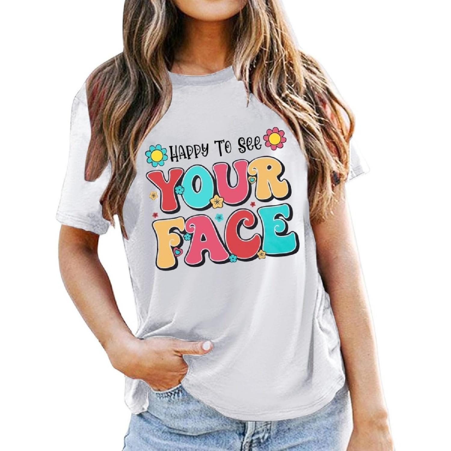 First Day of School Shirt Womens Back to School Shirt Teacher Life Graphic Tees Funny Teacher Appreciation Gift Tshirt S