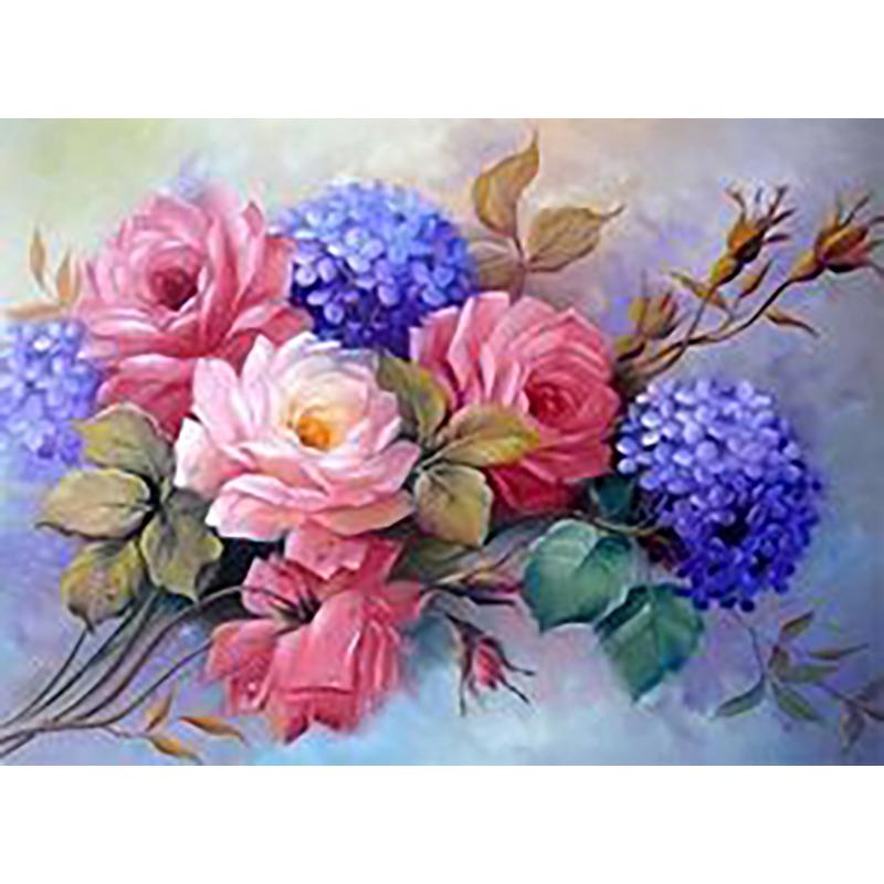 5D DIY Diamond Painting Flower Cross Stitch Kit Full Round Drill Embroidery Mosaic Art Rhinestones Home Decor Wall Art Gift