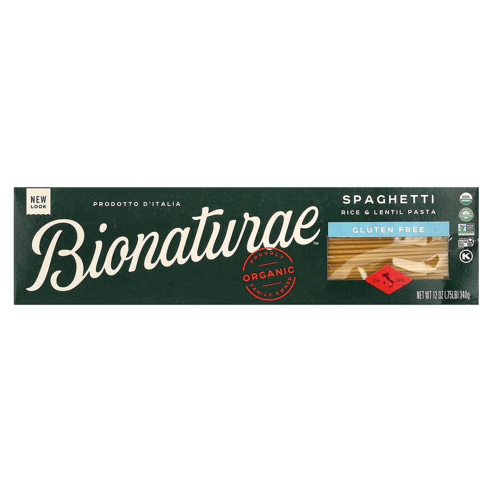 BioNature Gluten-Free Rice & Lentil Pasta Spaghetti 340g (12oz)