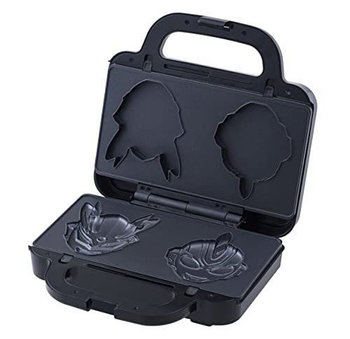 Блинница Marutaka Ultraman, на 2 порции, съемная пластина, электрическая, простое управление, легкая очистка, MA-862, серебристая